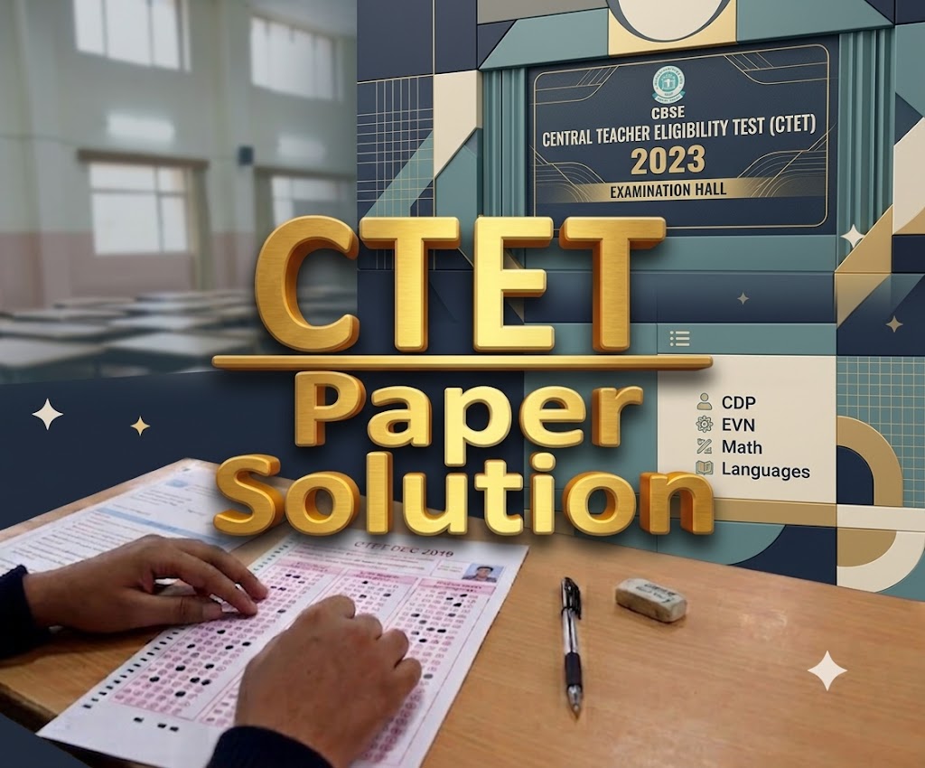 CTET MAIN Paper Solution & Imp Question Pack Paper-1